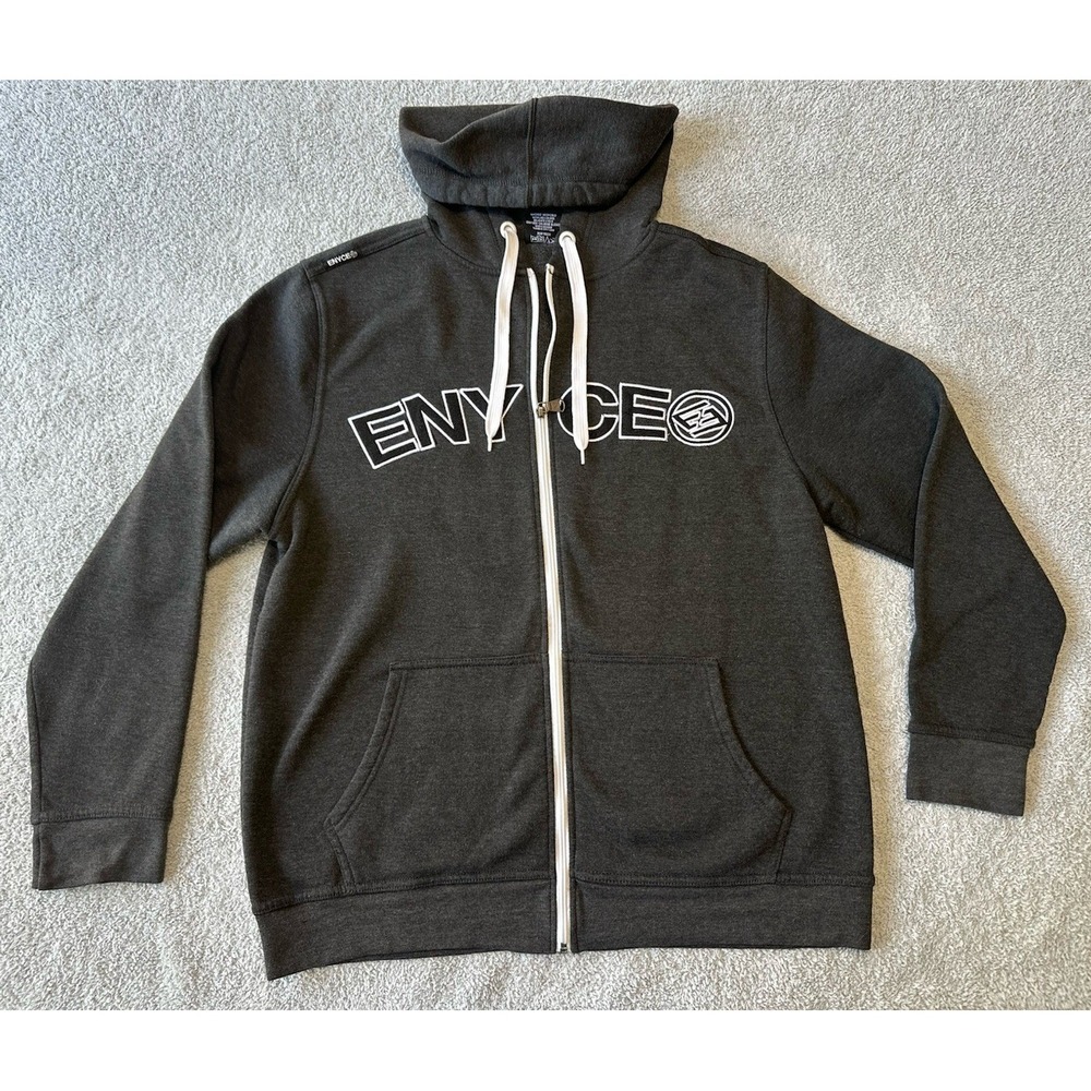 Men's ENYCE ASean Combs Co. Zip‎ Up Hoodie Sweatshirt Gray Size XL